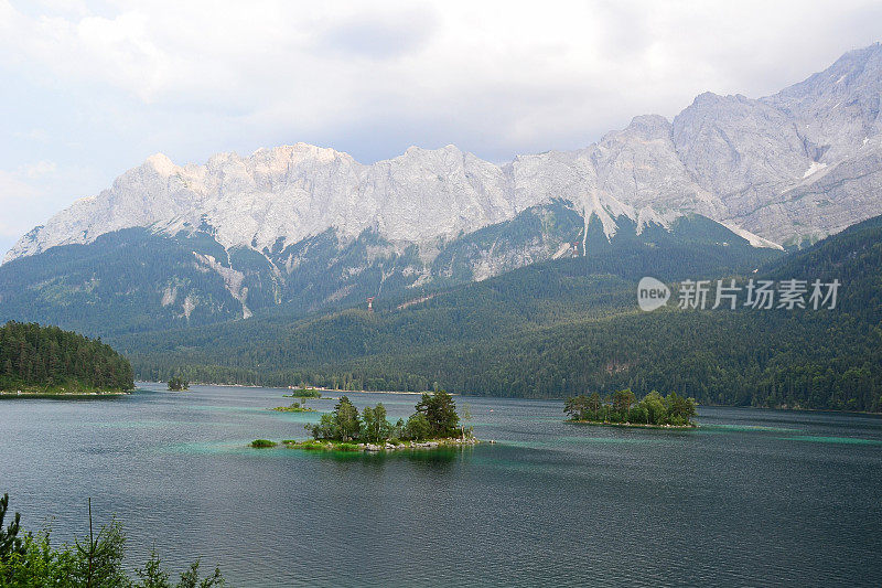 Eibsee Zugspitze和德国的湖